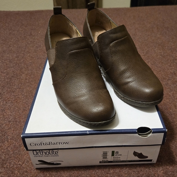 croft & barrow Shoes - Croft & Barrow Ortholite MaidW Brown Clog Size 8W Brown Like New